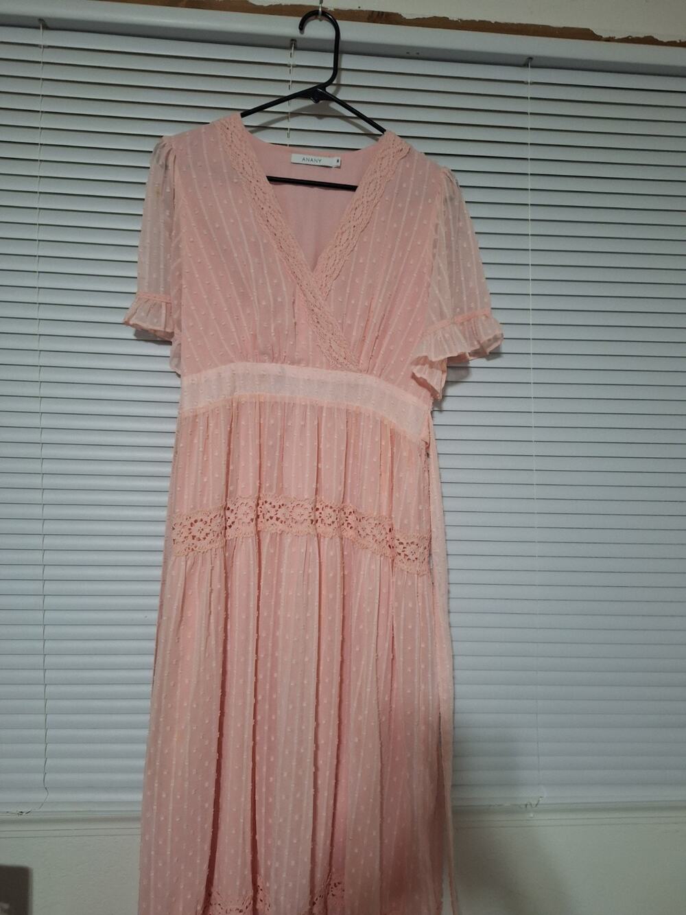 Anany Brand Long Maxi Pink/ Peach Dress . Size Medium